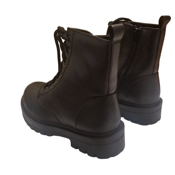 Soda FIRM Lug Sole Black Combat Goth Punk Ankle Boot Lace up W/Zipper Size 7.545 - Picture 6 of 11